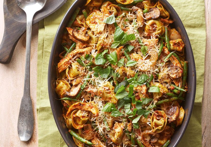 Cheese Tortellini and Chicken Mushroom Casserole Recipe