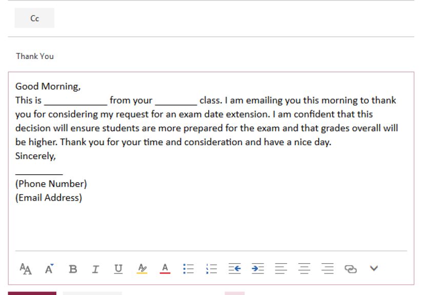 How to Send Your Professor an Email Requesting a Changed Exam Date