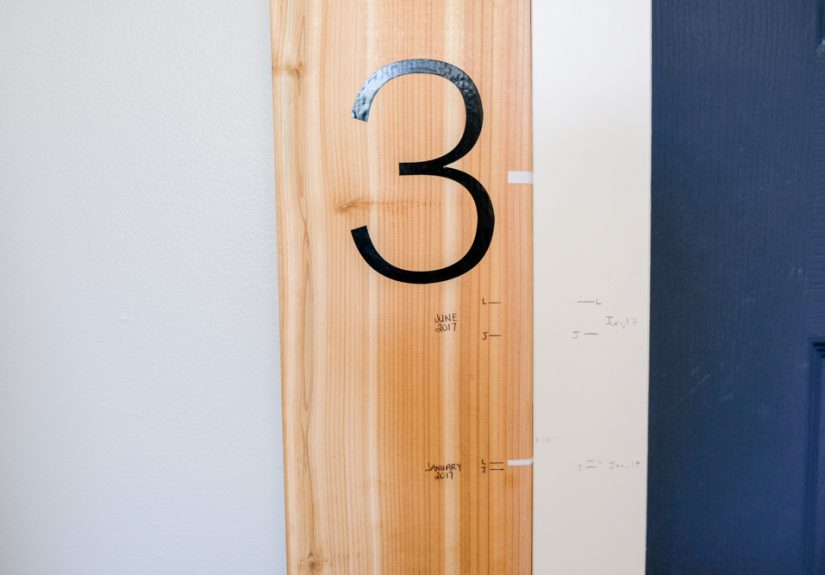 Super Easy Kids Measuring Ruler DIY Growth Chart