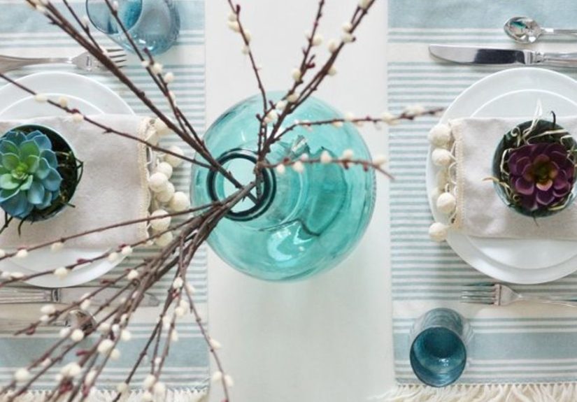 A Fresh, Nature Inspired Spring or Easter Table Setting #DIYMySpring