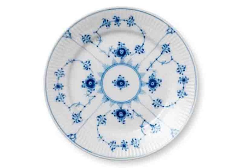 Blue Fluted Plain Plate