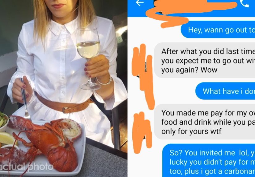 Guy Refuses To Pay $126 For His Date’s Food, So She Shows Him Her True Colors