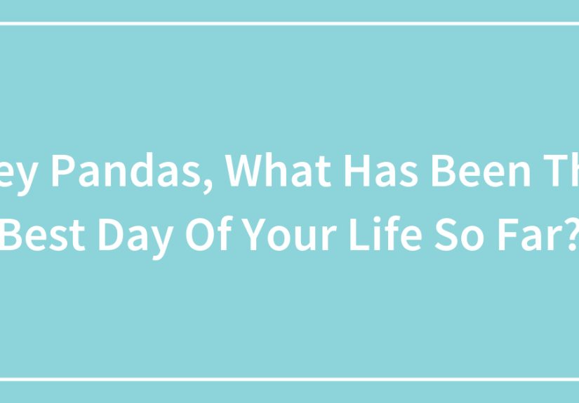 Hey Pandas, What Has Been The Best Day Of Your Life So Far?