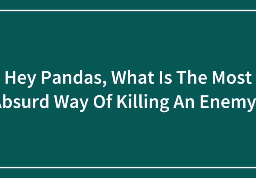Hey Pandas, What Is The Most Absurd Way Of Killing An Enemy?