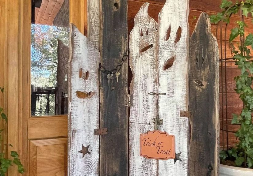 How to Make DIY Outdoor Ghost Decor Out of Scrap Wood