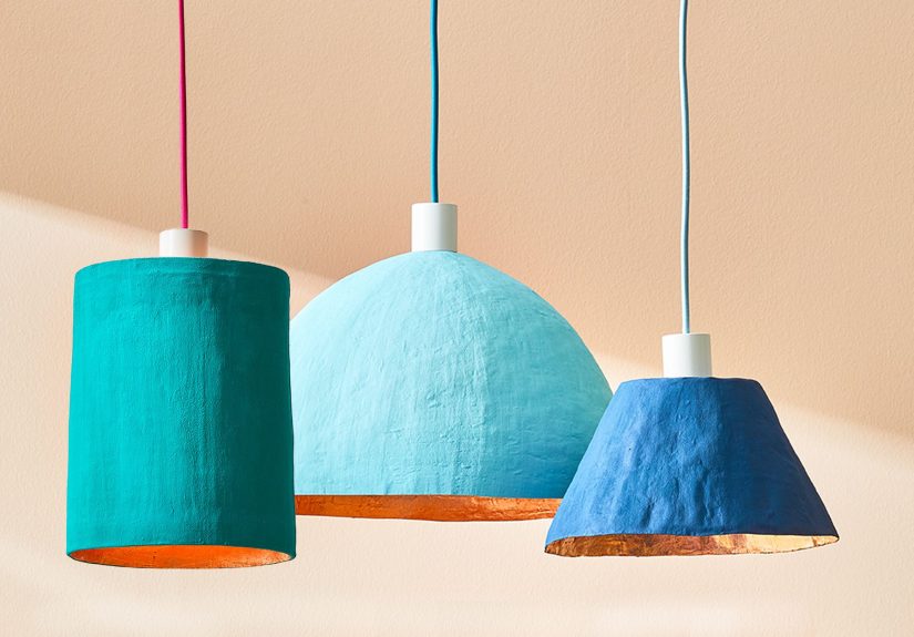 How to Make Stylish Papier-Mâché Light Pendants with Cereal Boxes
