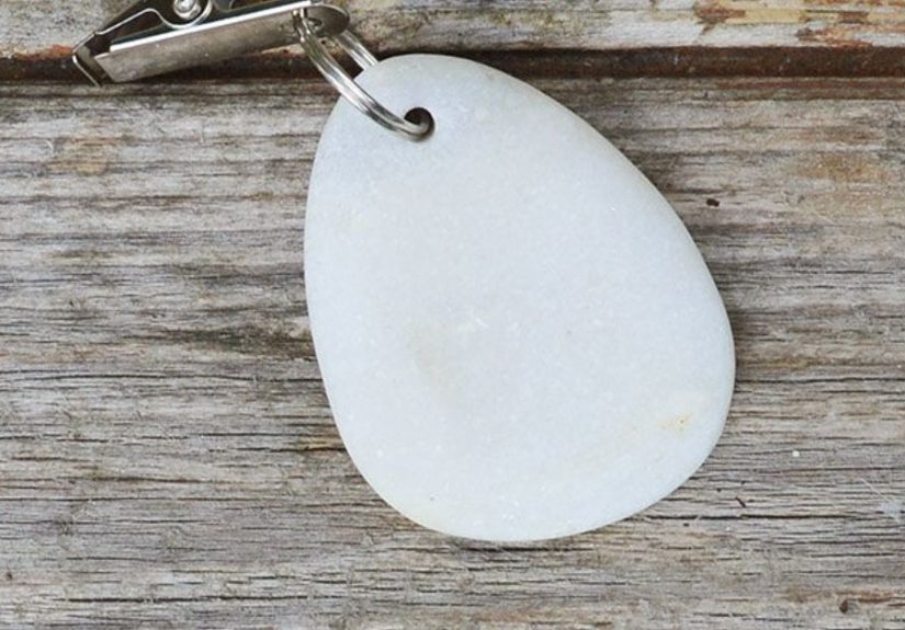 Personalized Rock Map Key Chain