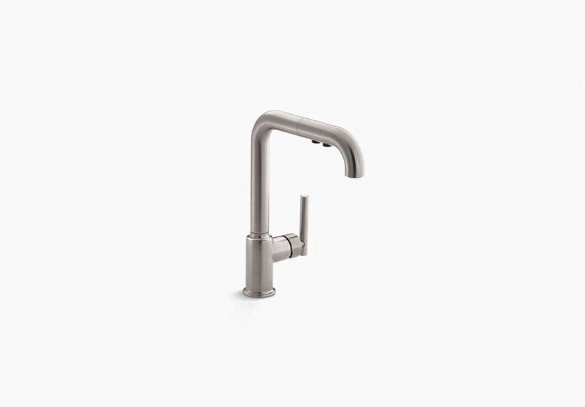 Purist Single-hole Kitchen Sink Faucet with 8 in. Pullout Spout