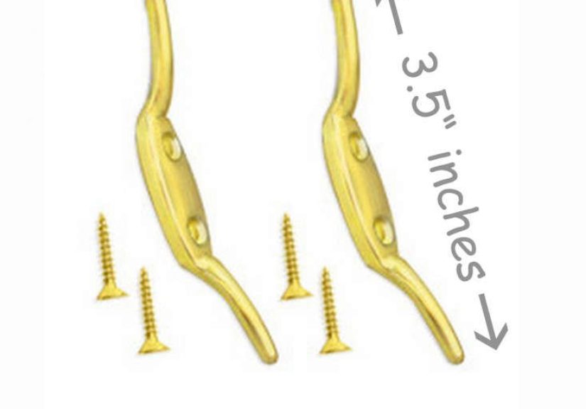 Solid Brass 3 1/2 In. Rope Cleat Hook