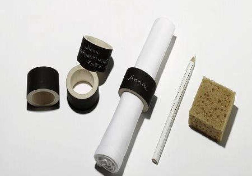 Tabletop: Chalkboard Napkin RIngs
