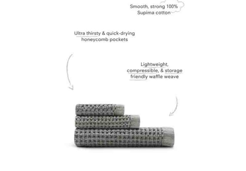 Waffle 3pc Bath Towel Bundle