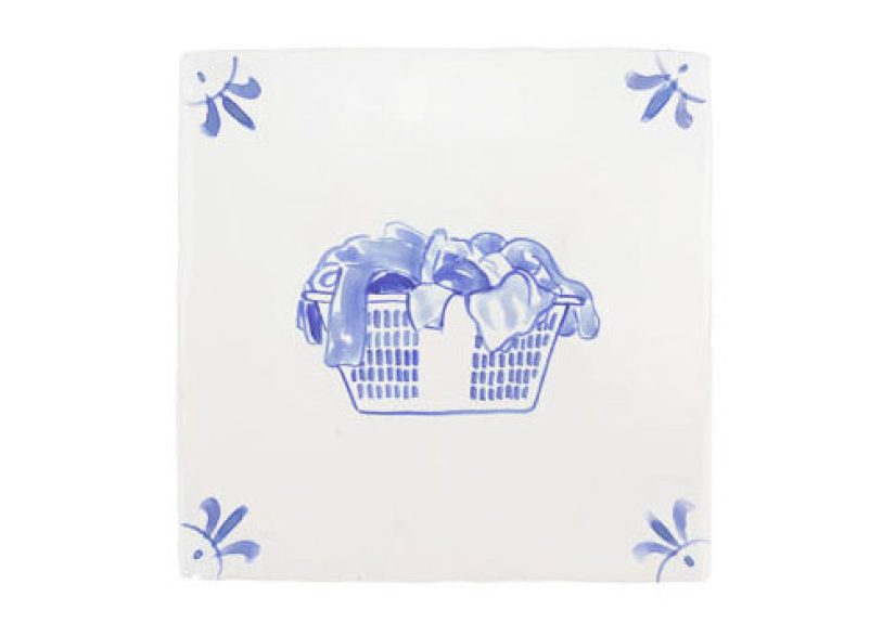 Washing Basket Delft Tile