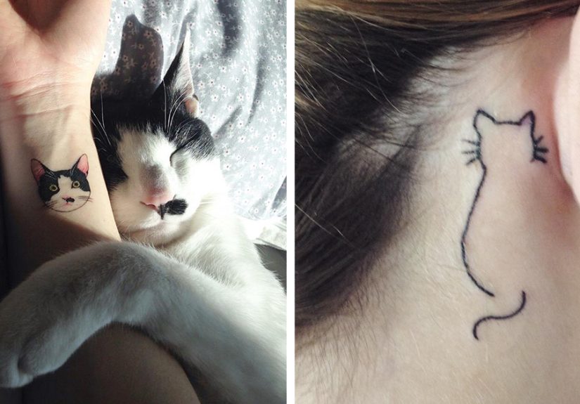 116 Minimalistic Cat Tattoos For Cat Lovers