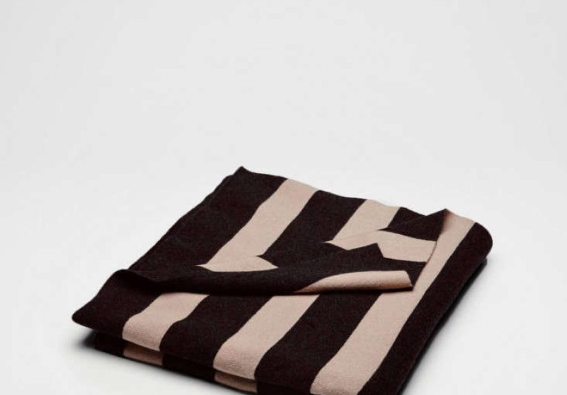 Armand Diradourian Melange/Solid Milano Stripe Throw