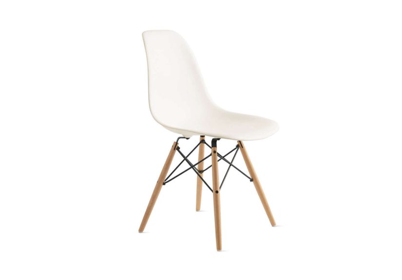 Eames Molded Plastic Dowel-Leg Side Chair