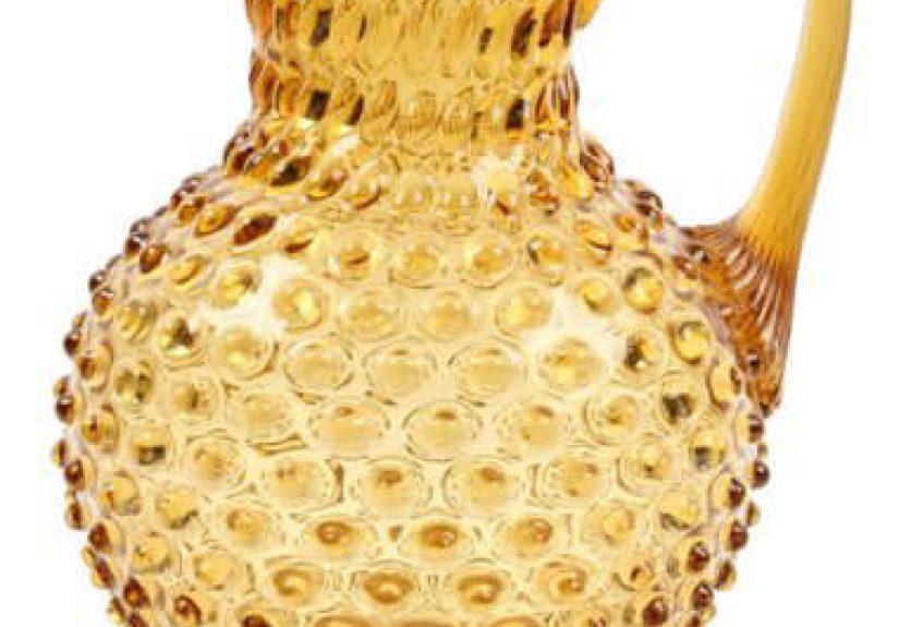 Hobnail Pitcher - Amber