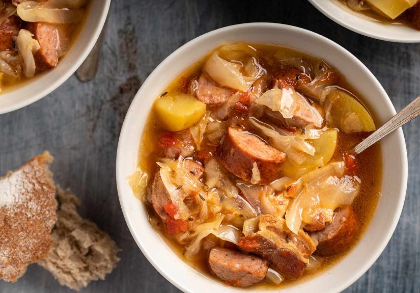 Slow Cooker Polish Sausage and Cabbage Soup Recipe