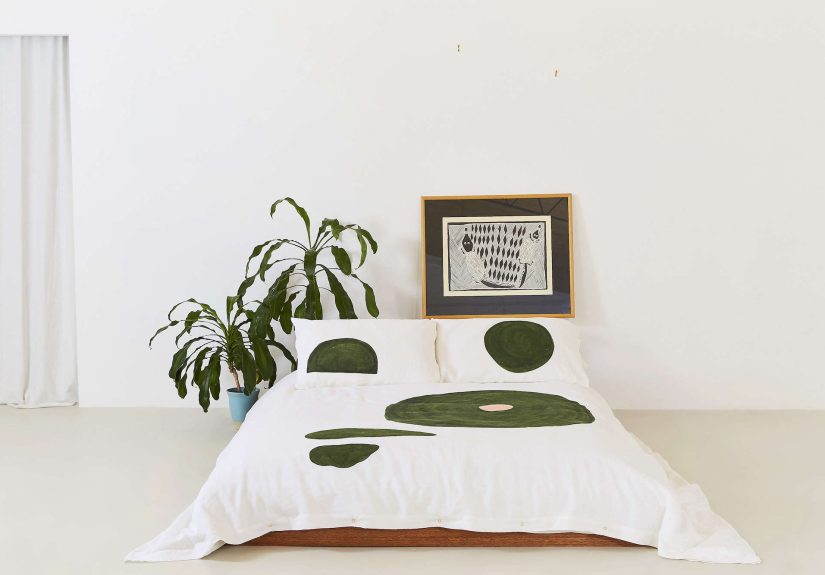 The Vallentine Project painted linen duvet covers