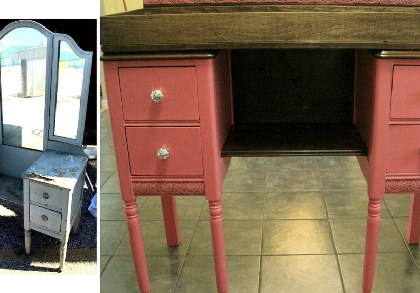Turning a Dilapidated Vanity Into Darling Changing Table