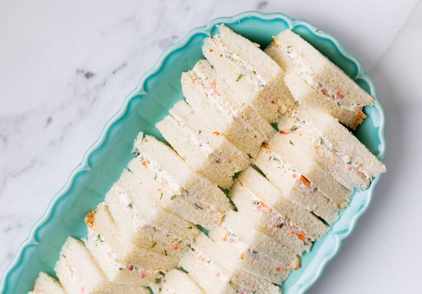 Vegetable Cream Cheese Finger Sandwiches Recipe