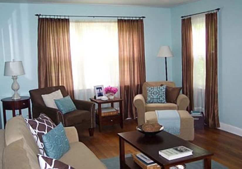 A Beautiful Blue Living Room Makeover