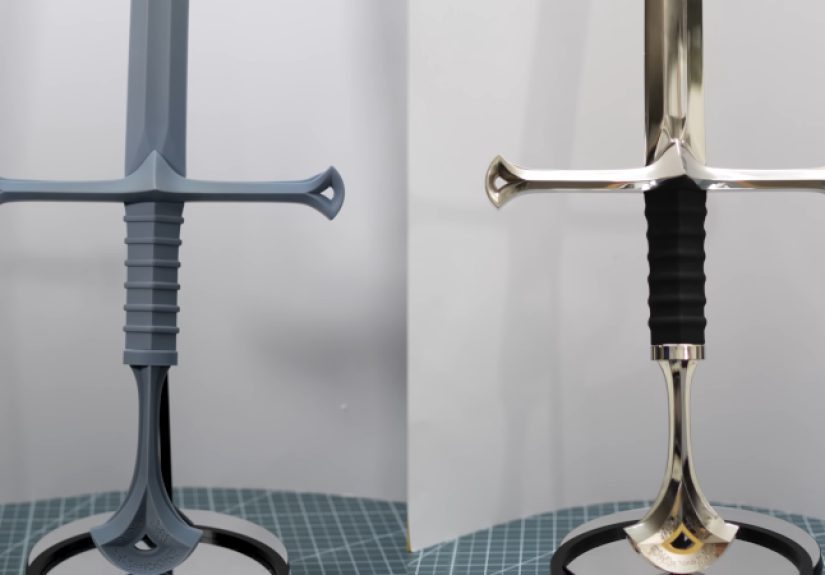 Electroplated 3D Printed Sword: Shiny!