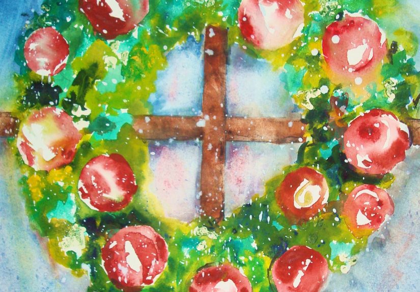 How to Paint a Holiday Wreath in Watercolor: 12 Steps