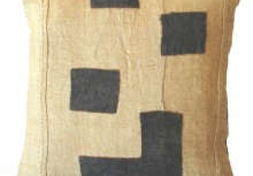 Kuba Pillow Cover - Black & Natural